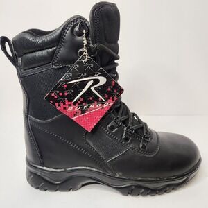 Rothco Black Forced Entry Waterproof 6.5" Boots Military Tactical Speedlace
